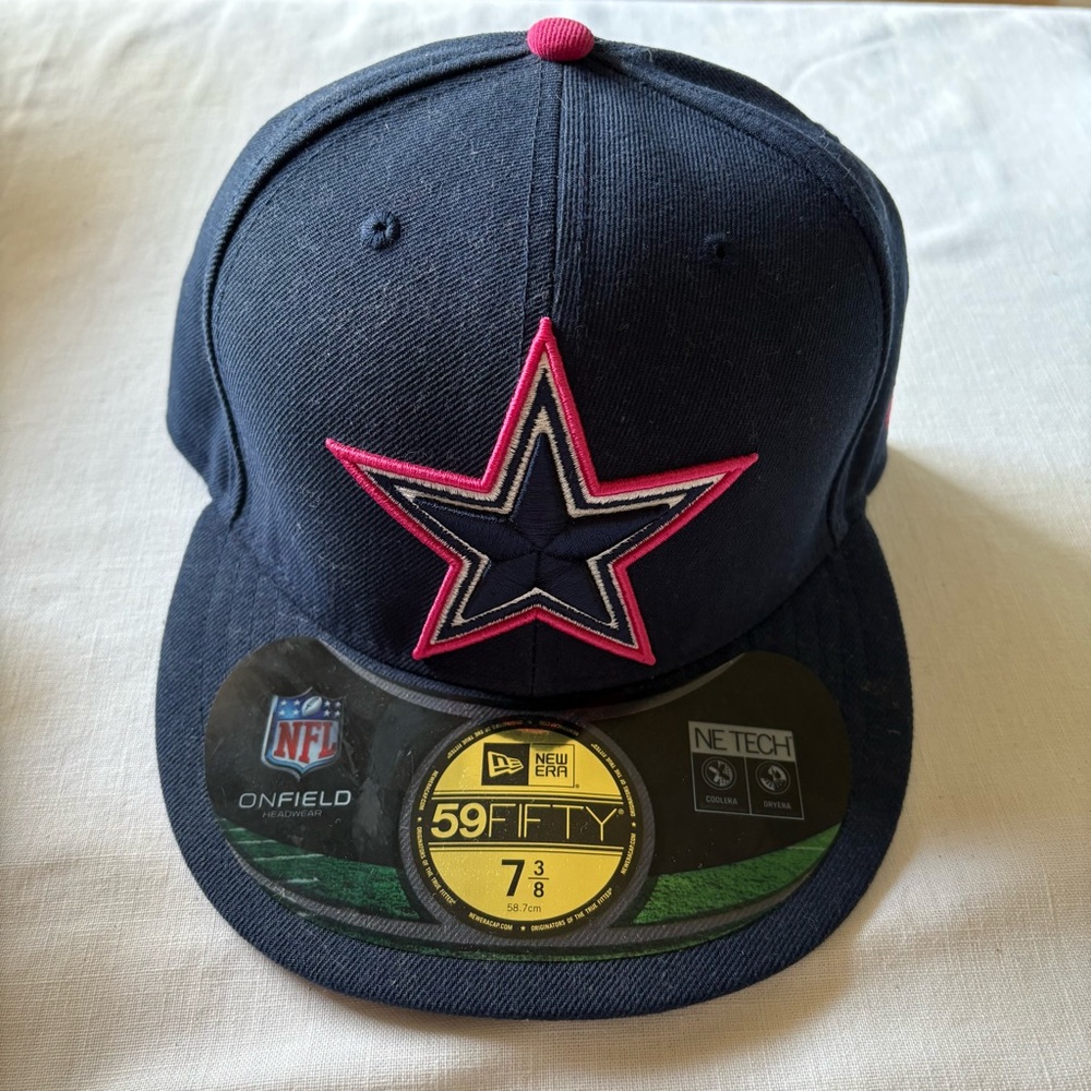 NWT NFL New Era Dallas Cowboys 59Fifty Cap supports The American Cancer Society